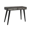 Boho Black and White Two Drawer Console Table