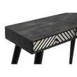 Boho Black and White Two Drawer Console Table