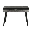 Boho Black and White Two Drawer Console Table