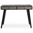 Boho Black and White Two Drawer Console Table