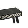 Boho Black and White Two Drawer Console Table