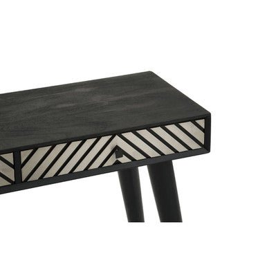 Boho Black and White Two Drawer Console Table