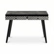 Boho Black and White Two Drawer Console Table