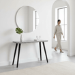 Boho Black and White Wooden Console Table