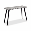 Boho Black and White Wooden Console Table