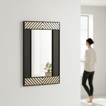 Boho Black Wall Mirror