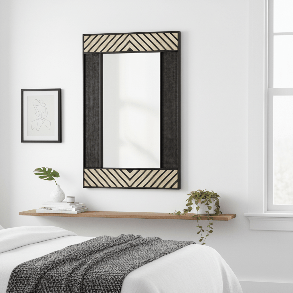 Boho Black Wall Mirror