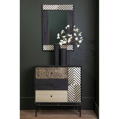 Boho Black Wall Mirror