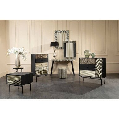 Boho Black Wall Mirror