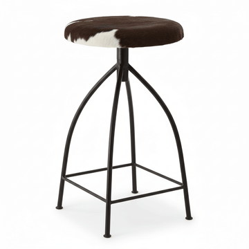 Boho Cowhide Bar Stool