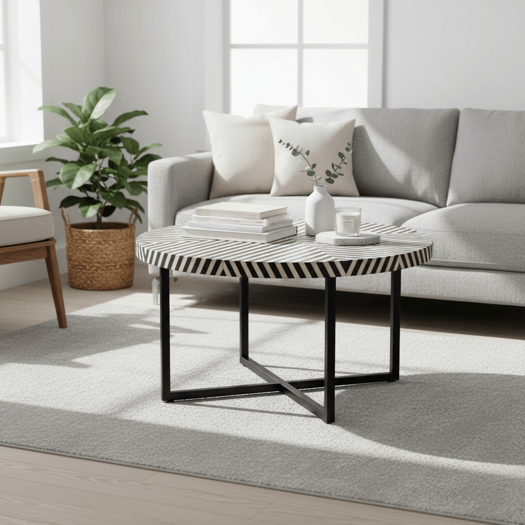 Boho Cross Base Coffee Table