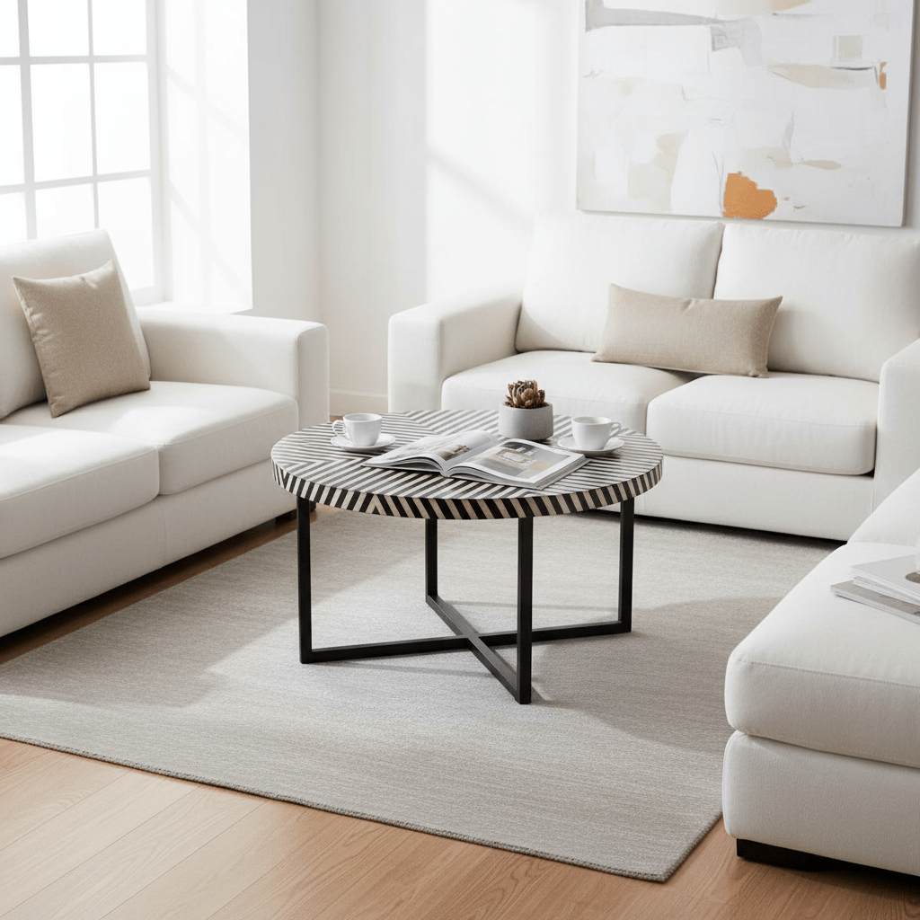 Boho Cross Base Coffee Table