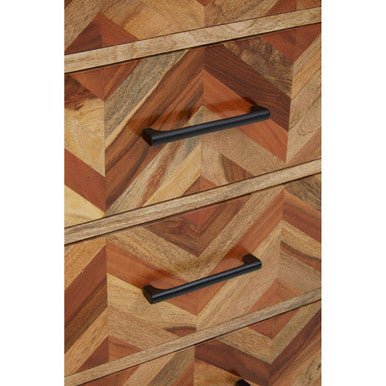 Boho Five Drawer Mango Wood Chest