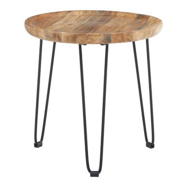 Boho Natural Mango Wood Small Side Table