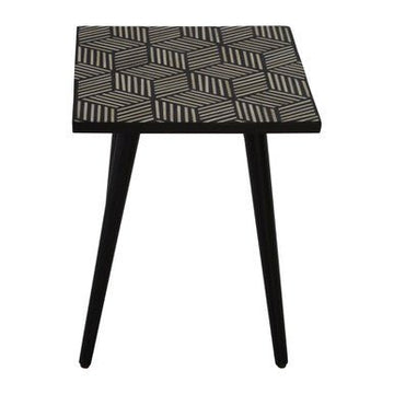Boho Side Table With Angular Base