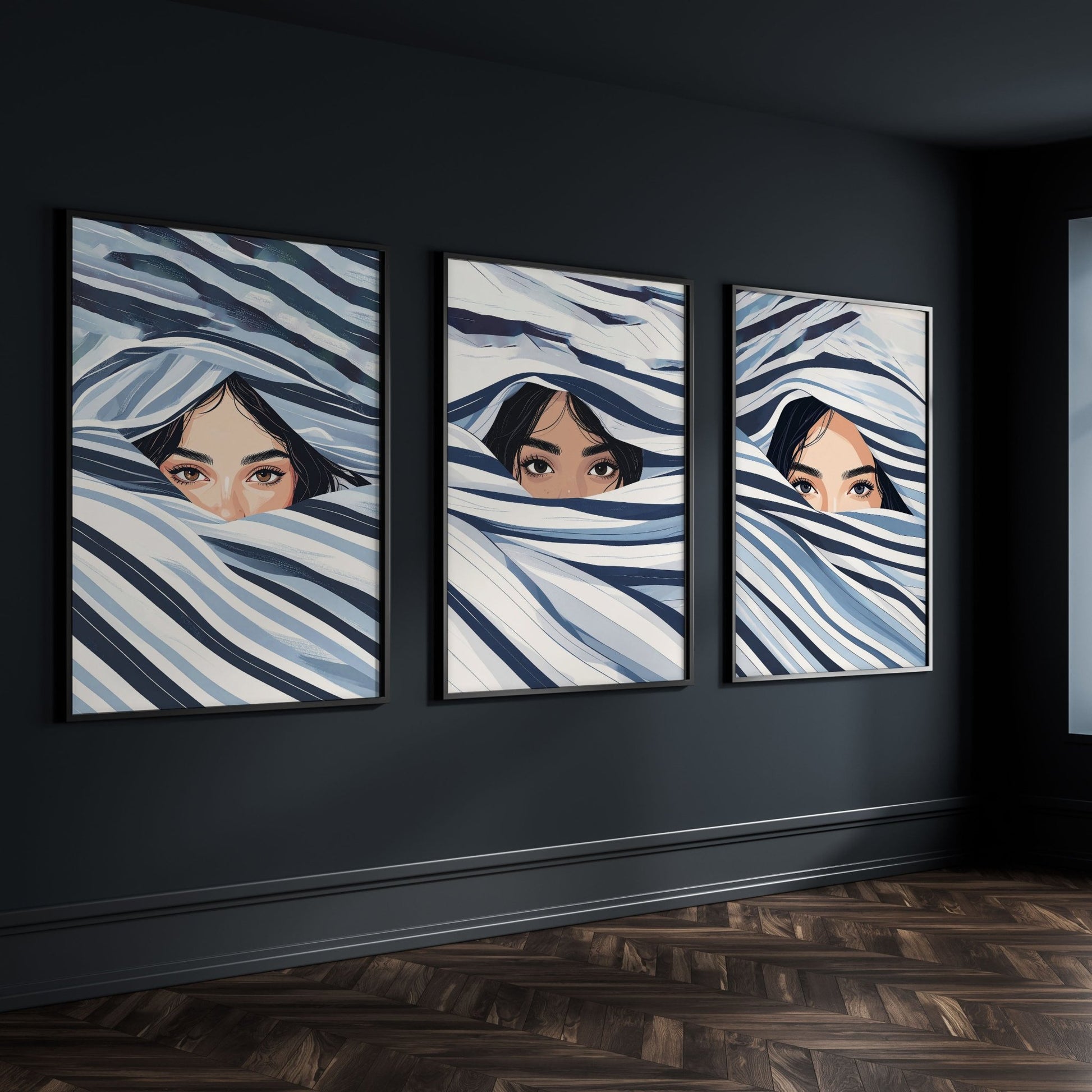 Boho Style Wall Decor | Set of 3 Boho Women Wall art Prints