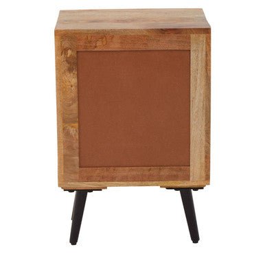 Boho Two Drawer Bedside Table In Mango Wood