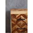 Boho Two Drawer Bedside Table In Mango Wood