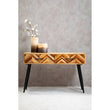 Boho Two Drawer Mango Wood Console Table