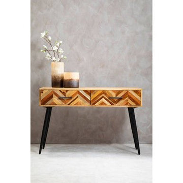Boho Two Drawer Mango Wood Console Table