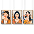 Boho Wall Art Decor | Set of 3 Boho Women Wall art Prints