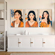 Boho Wall Art Decor | Set of 3 Boho Women Wall art Prints
