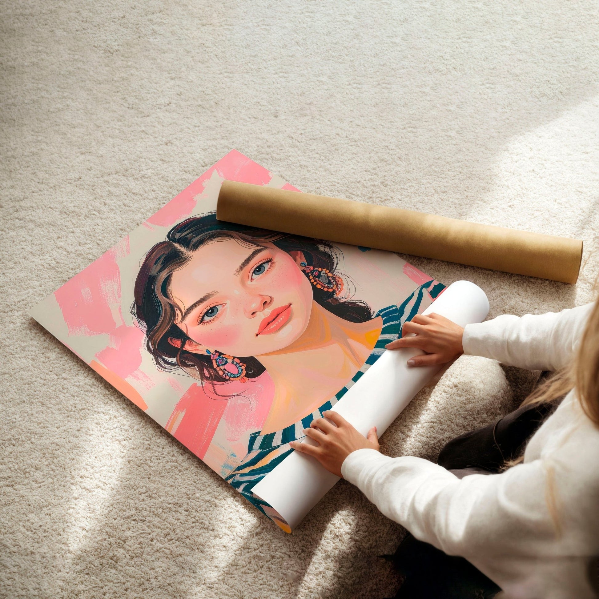 Boho Wall Art | Set of 3 Boho Women Wall art Prints