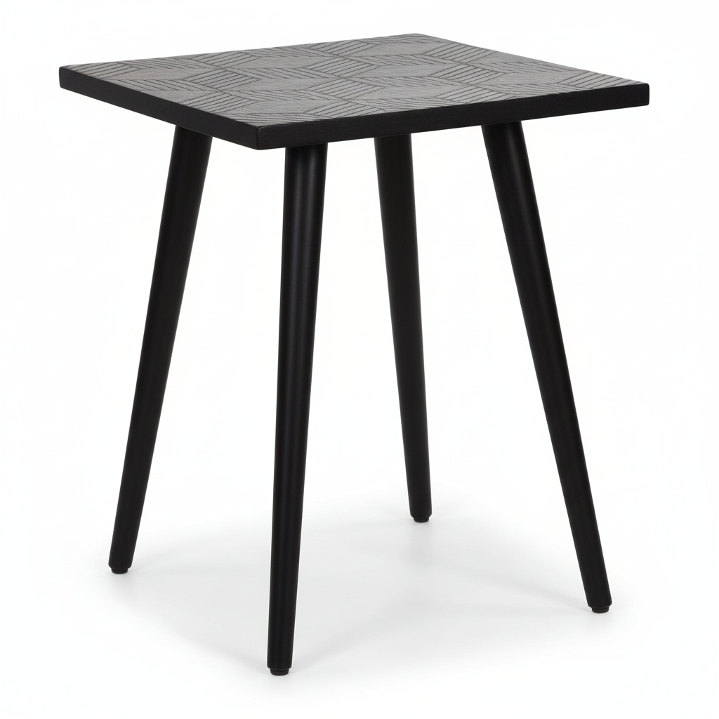 Boho Side Table With Angular Base