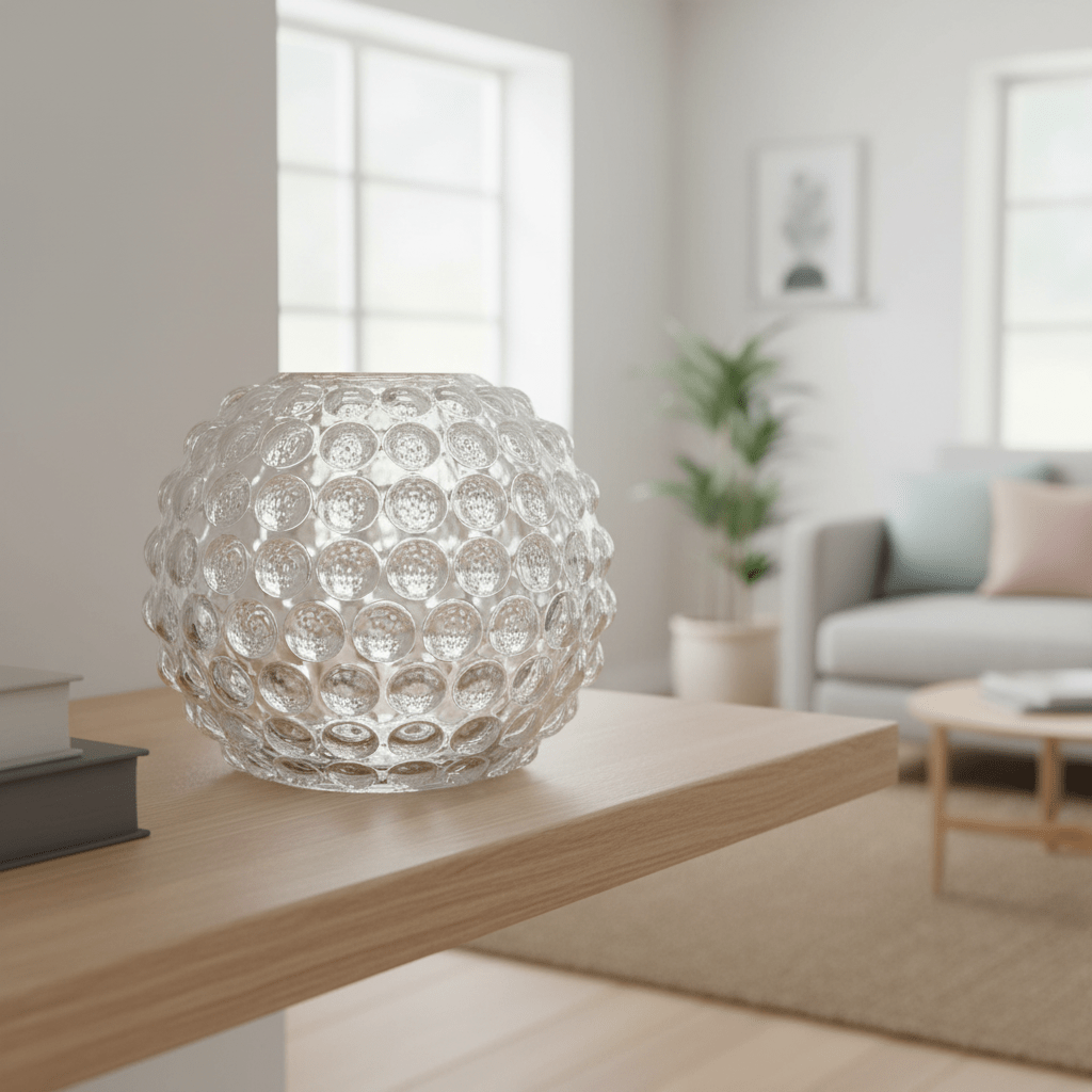 Bolla Small Round Clear Glass Vase