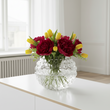 Bolla Large Round Clear Glass Vase