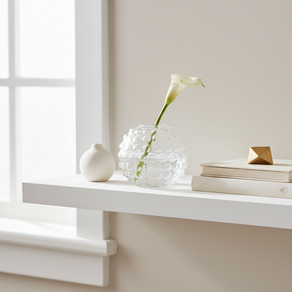 Bolla Small Round Clear Glass Vase