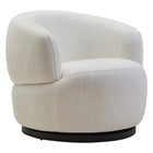 Bordo Textured Cream Curved Swivel Chair