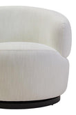 Bordo Textured Cream Curved Swivel Chair