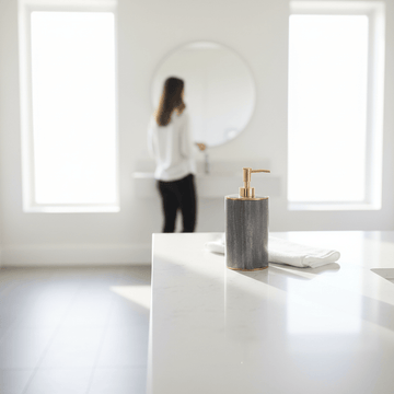 Bosco Grey Marble And Gold Lotion Dispenser