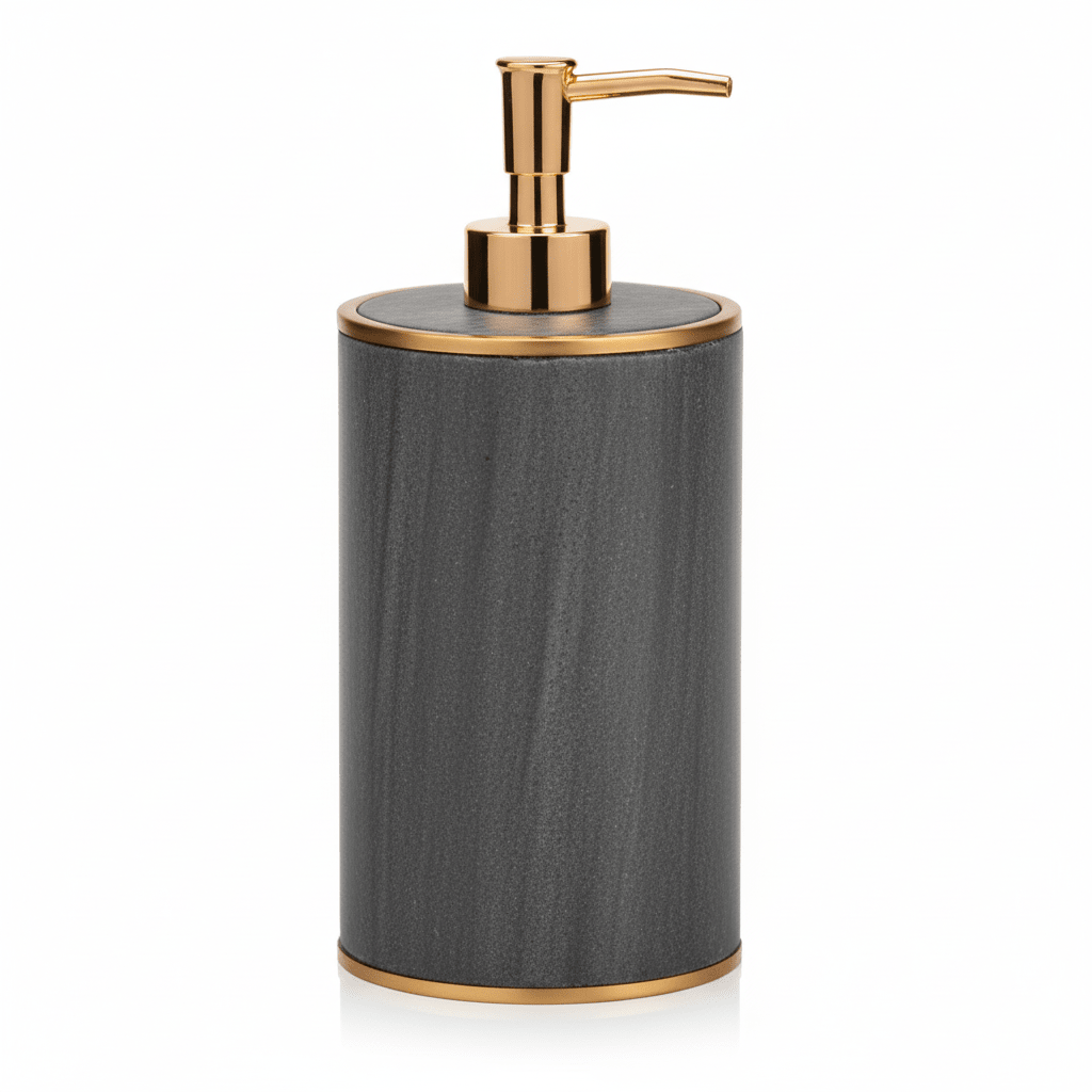 Bosco Grey Marble And Gold Lotion Dispenser