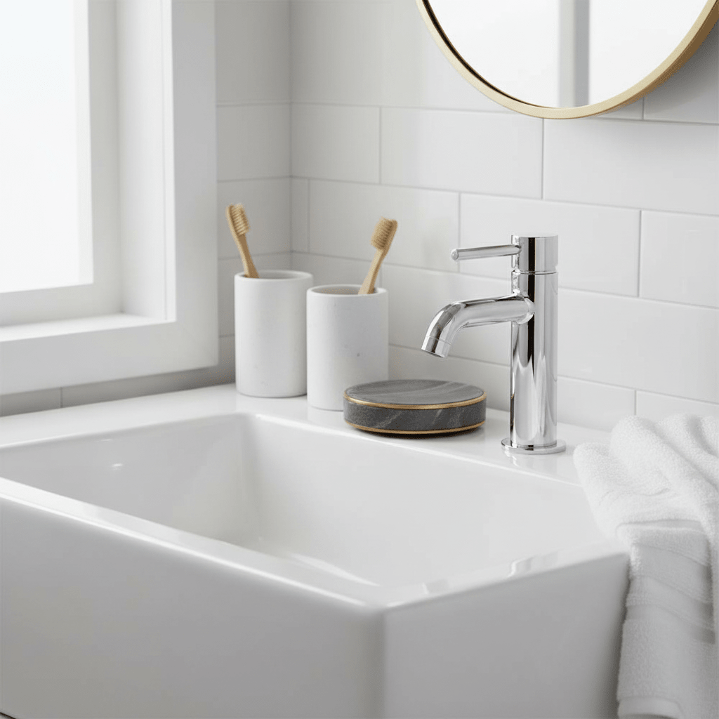 Bosco Grey Marble and Gold Soap Dish