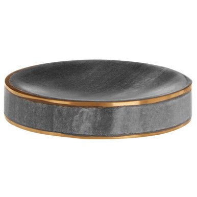 Bosco Grey Marble and Gold Soap Dish