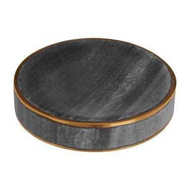 Bosco Grey Marble and Gold Soap Dish