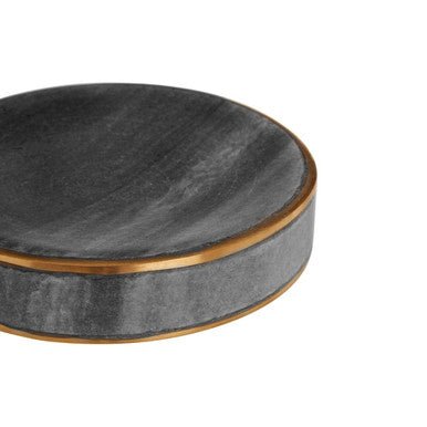 Bosco Grey Marble and Gold Soap Dish