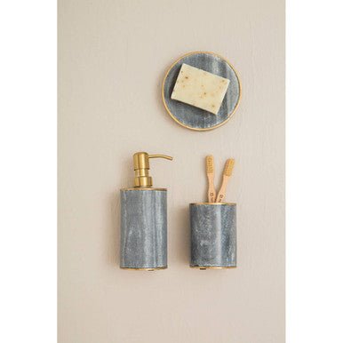 Bosco Grey Marble and Gold Tumbler