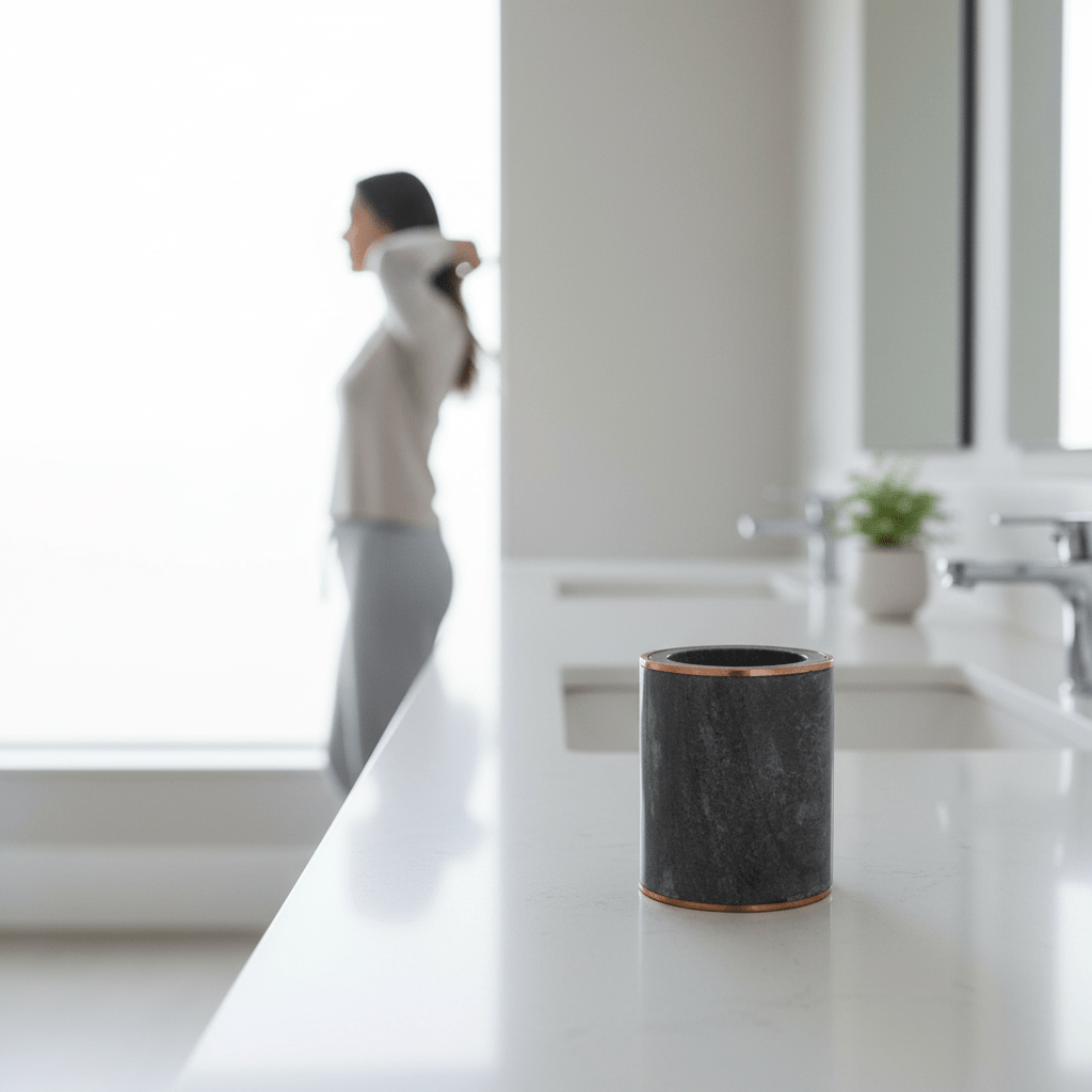 Bosco Grey Marble and Gold Tumbler