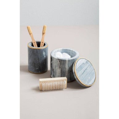 Bosco Grey Marble and Gold Tumbler