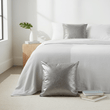 Bosie Kensington Townhouse Crush Leather Effect Silver Cushion