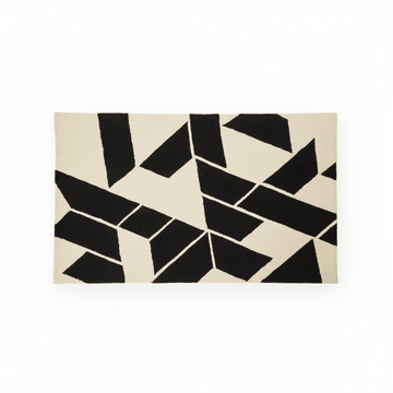 Bosie Milana Large Black and White Geometric Rug