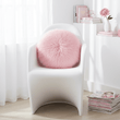 Bosie Mongolian Fur Pink Round Cushion