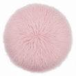 Bosie Mongolian Fur Pink Round Cushion