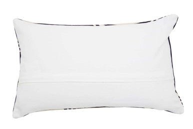 Bosie Ozella Black And White Embroidered Rectangular Cushion