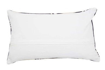 Bosie Ozella Black And White Embroidered Rectangular Cushion