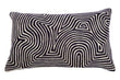Bosie Ozella Black And White Embroidered Rectangular Cushion