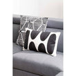 Bosie Ozella Black And White Square Embroidered Cushion